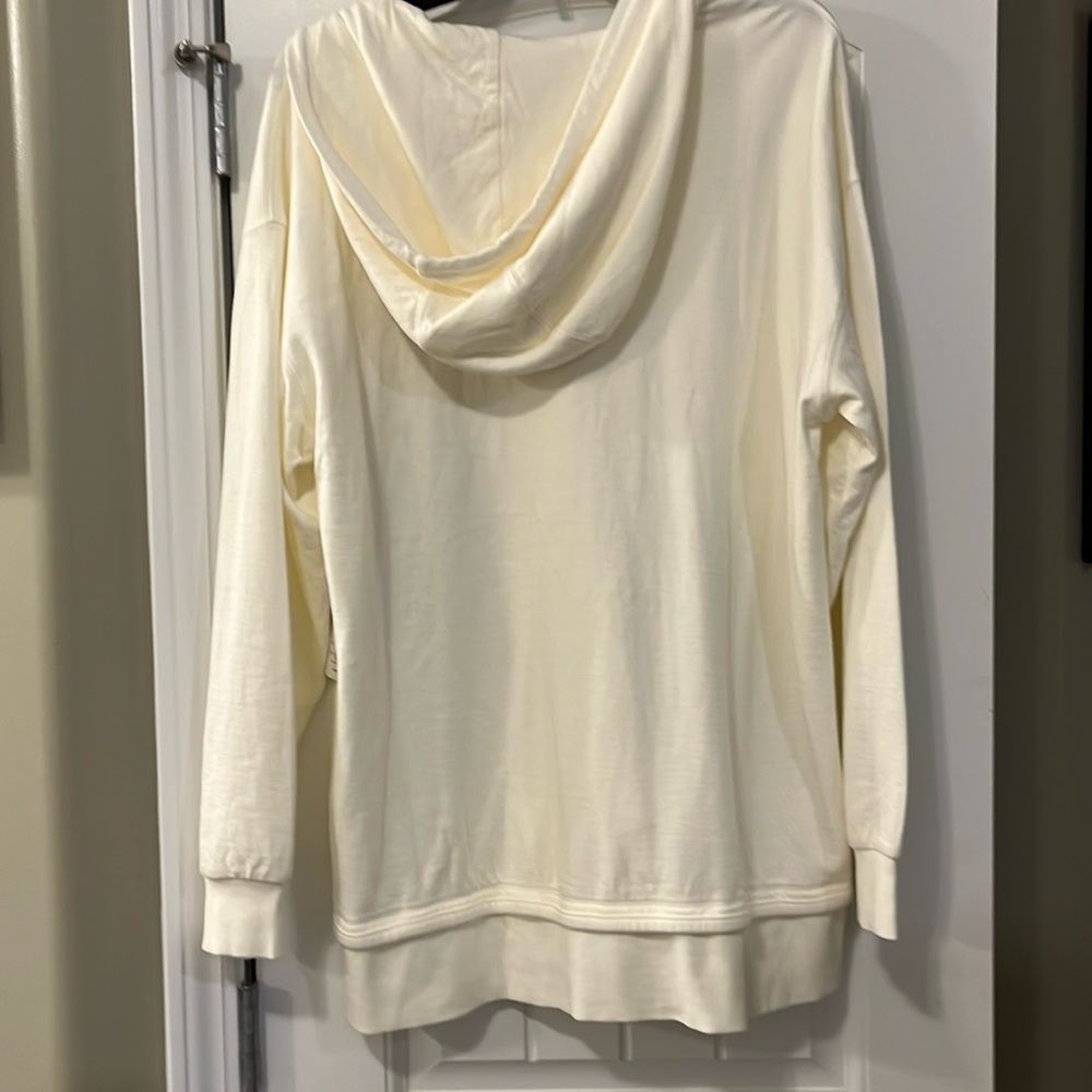 Athleta sundown alliance hoodie, cream, large